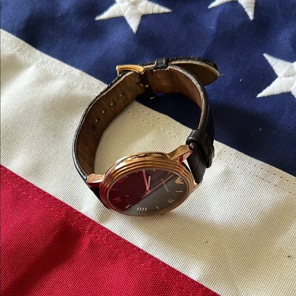 Emporio Armani Rose Gold and Dark Brown Timepiece - Picture 8 of 17